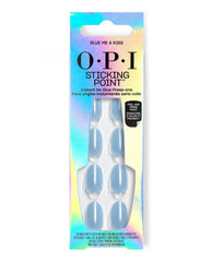 Blue Me a Kiss Blue Chrome Square Stick On Nails