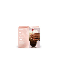 OPI Fall ’26 GelColor 6PC Add-On Kit #2 box featuring fall nail colors, pale pink branding, and a manicured hand holding a root beer float on the front.