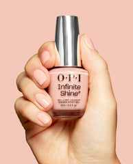 Dulce De Latte Long Lasting Pink Nail Polish Hand and Product