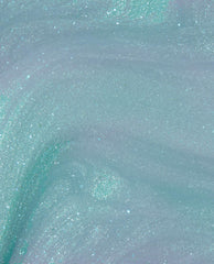 Reality Check Ya Out gel nail polish swatch swirling with mint‑aqua shimmer, a glossy green nail polish sparkling in close‑up—an OPI favorite for spring nail colors, showing smooth, even coverage and fine iridescent glitter.