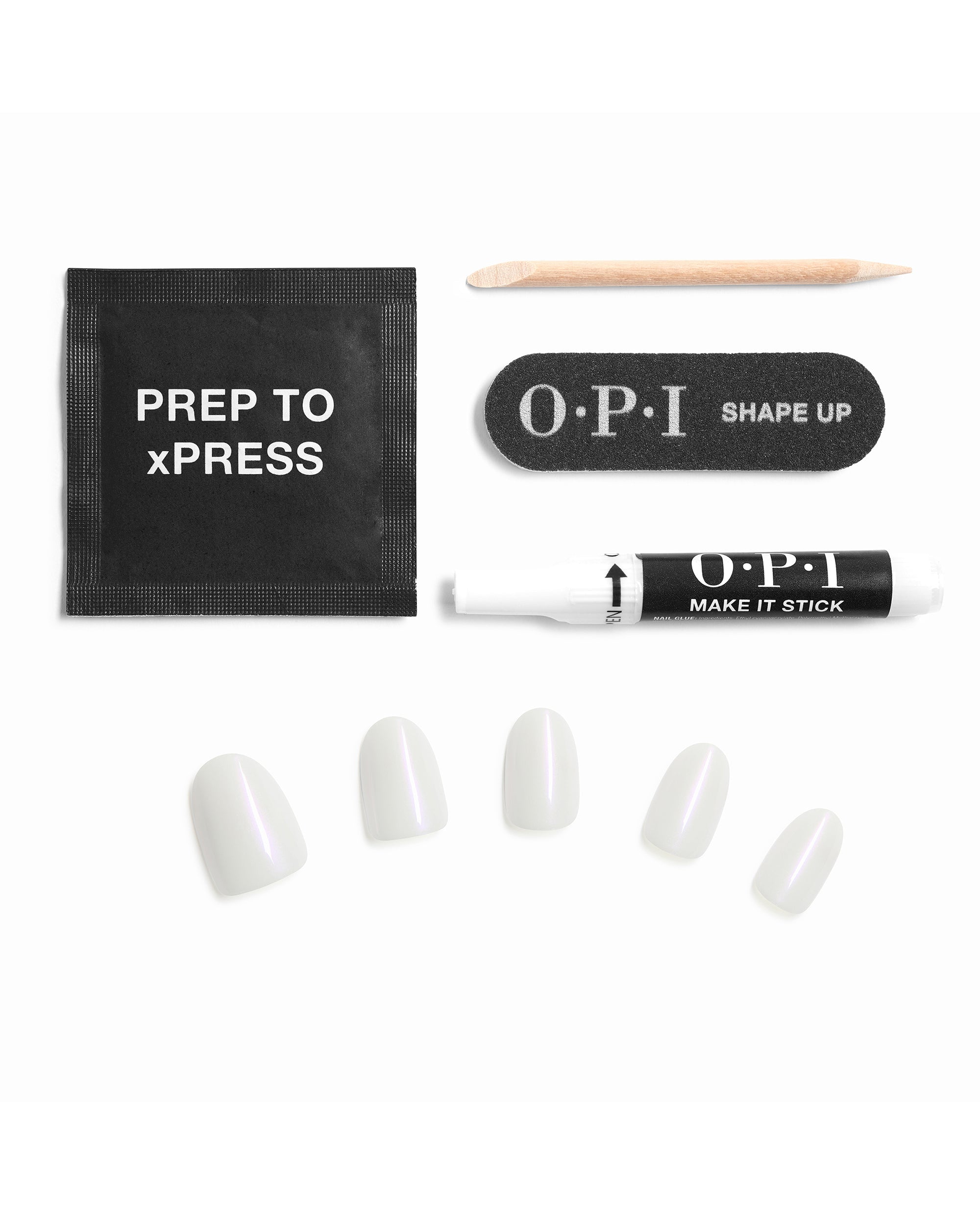 Kyoto Oyster Iridescent White Press-On Nails Contents