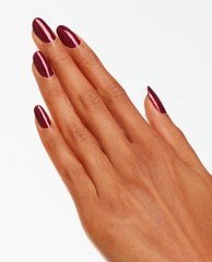 OPI Bogotá Blackberry Red Nail Polish Mani