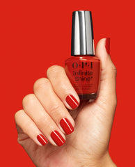 Crankin’ Holiday Jams Red Long-lasting Nail Polish Hand and Bottle