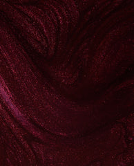 Every Month is Oktoberfest OPI gel nail polish swatch showing a deep burgundy wine shade with red shimmer and glossy metallic sparkle, ideal for rich fall nail colors.