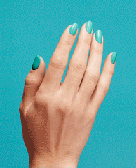 OPI I’m Yacht Leaving Green Gel Nail Polish Gif