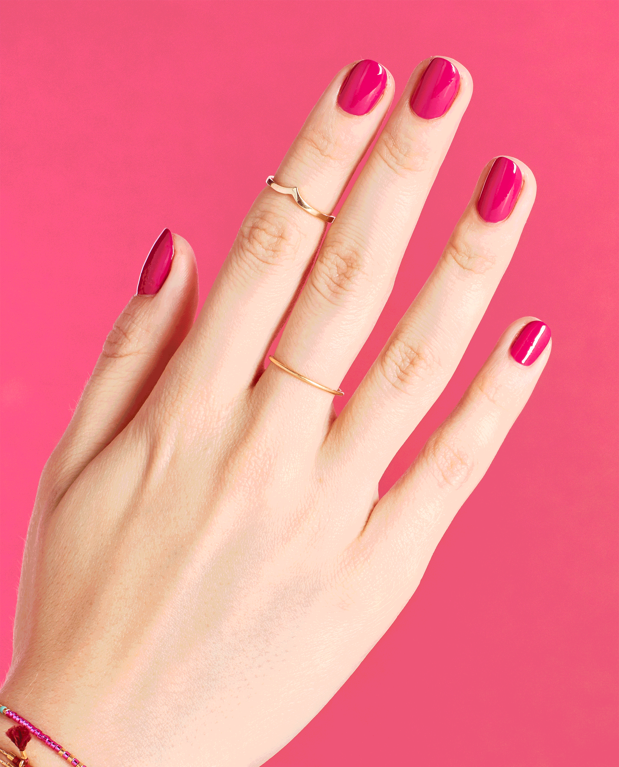 Koala Bear-y Berry Pink Gel Nail Polish GIF