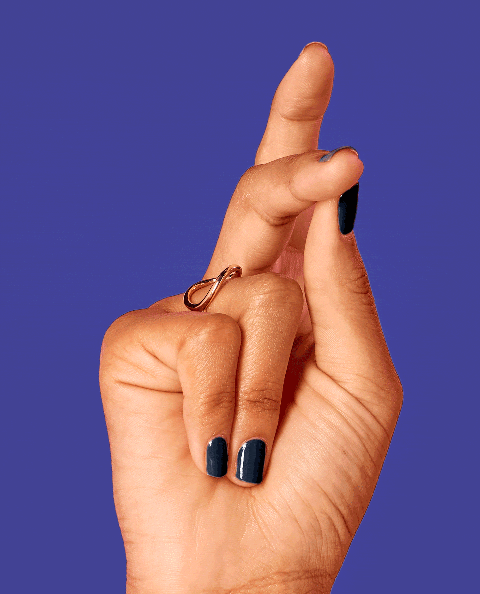 OPI Midnight Mantra Blue Dipping Powder GIF