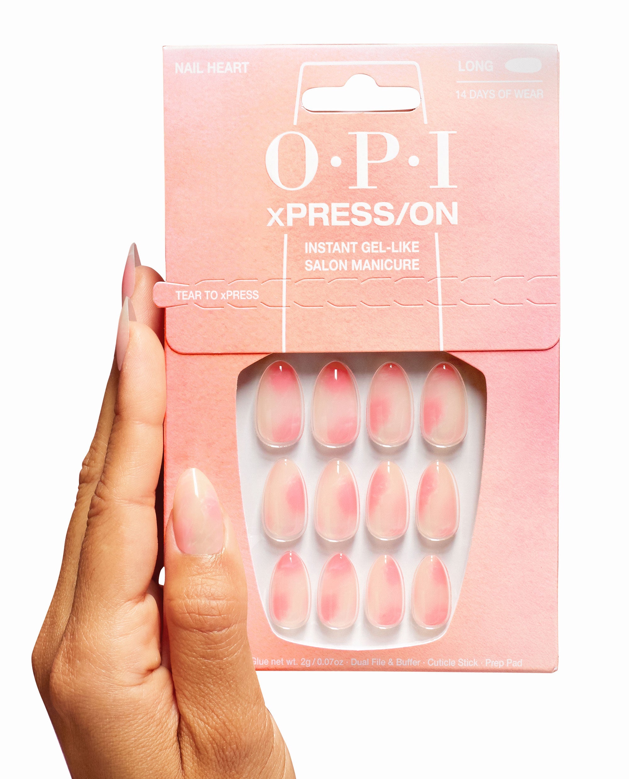 OPI Nail HeART Press On Nails Hand and Product