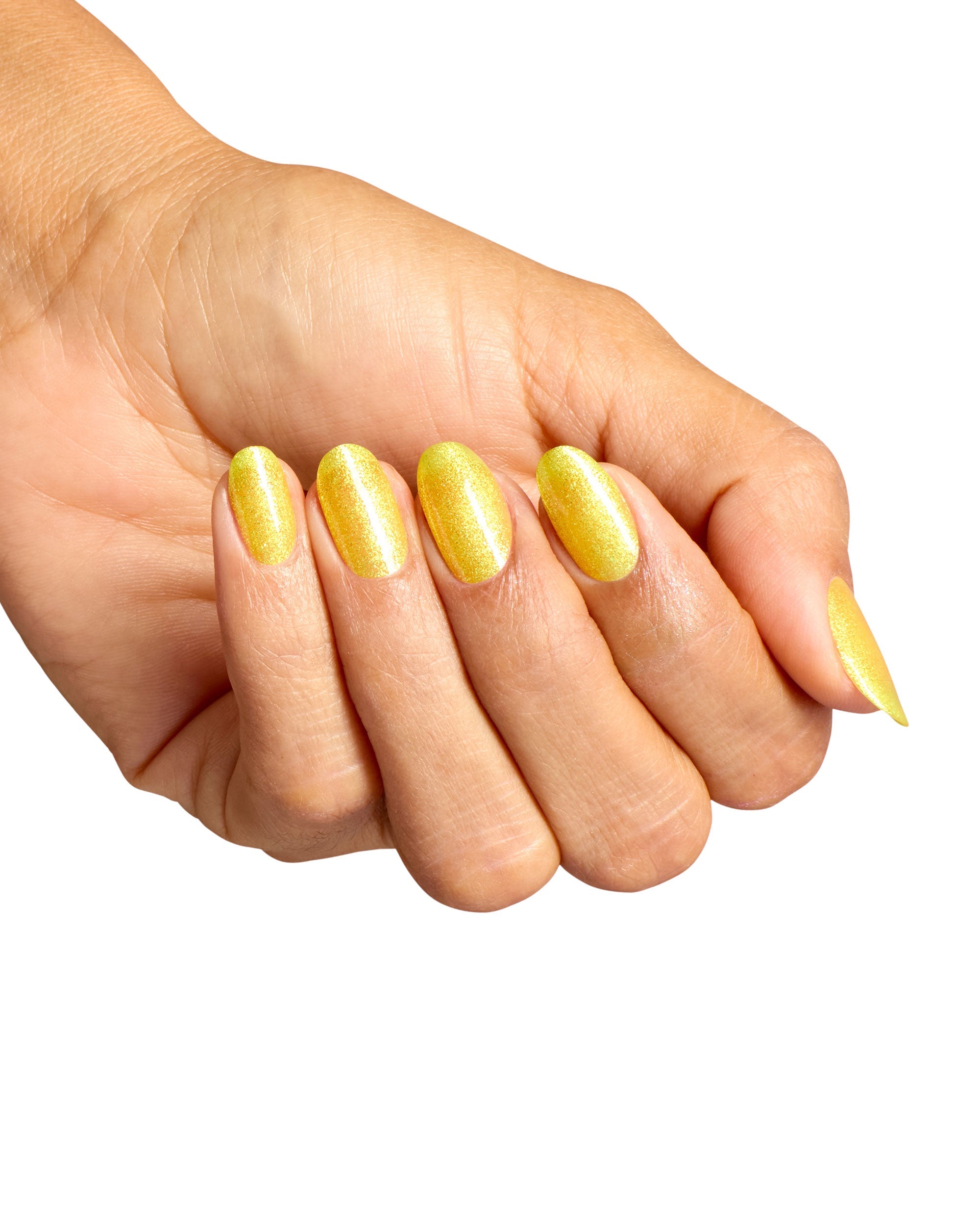 Paintin' on Sunshine! Vivid Yellow Shimmer Nail Dip Powder Mani