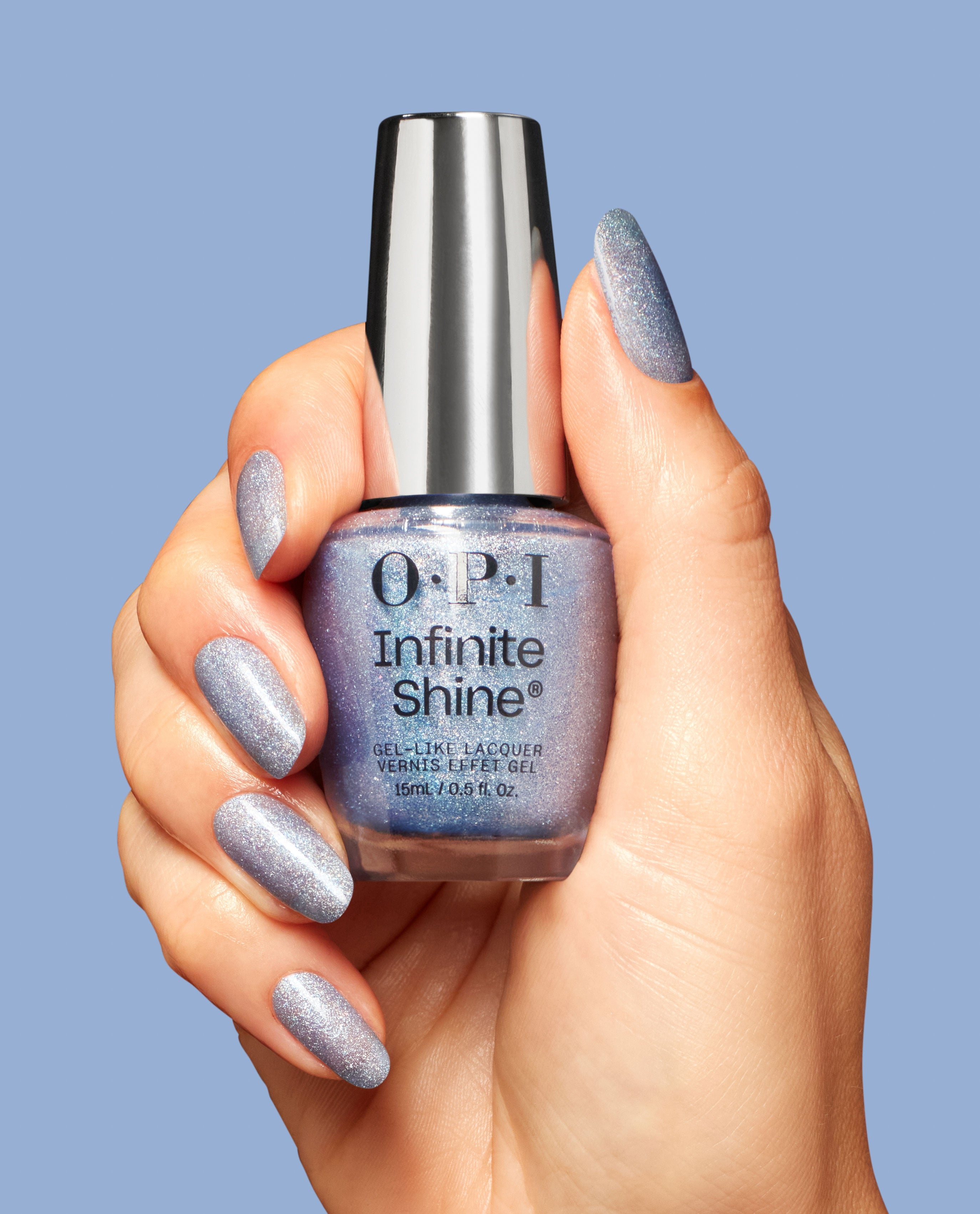 Put the Icy in Spicy Blue Long-lasting Nail Polish Hand and Bottle