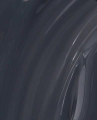 Rub-a-Pub-Pub OPI nail polish nail lacquer swatch showing a smooth, glossy deep charcoal gray shade with subtle blue undertones in a close-up, curved brushstroke texture on a solid background.