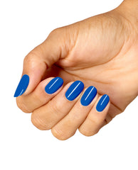 Sea-ze the Day Bold Blue Gel Nail Polish Mani